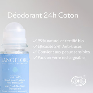 24h Coton - Déo Roll-On  2x50 ml