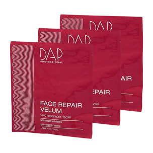 Voile de collagne et dlastine rparateur visage pack de 3
