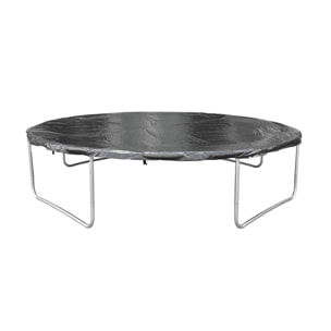 Trampoline rond Ø 430cm gris avec filet de protection intérieur - Venus Inner XXL –  échelle. bâche. filet pour chaussures et kit d'ancrage 4.30m 430 cm