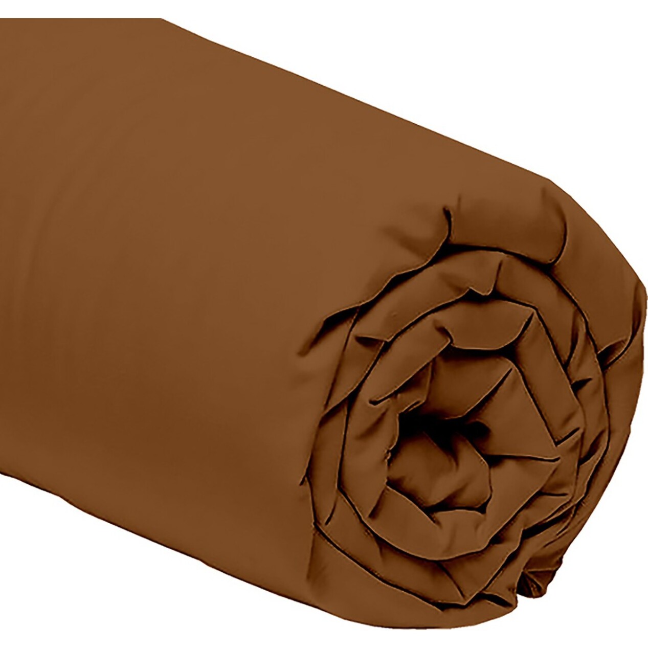 Drap housse 100% percale de coton 80fils_ocre