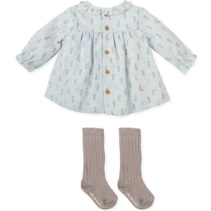 VESTIDO CON CALCETINES PORCELANA - Porcelana