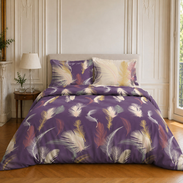Parure housse de couette 100% coton motif tropical - WINTER