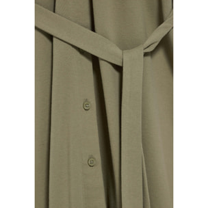 Vestito verde abbottonato con ricamo PC