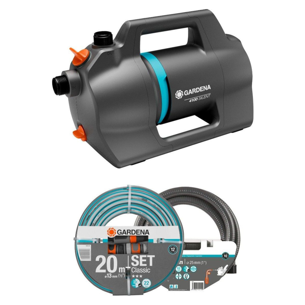 Kit pompe d'arrosage de surface 4100 Silent - GARDENA - 9051-20