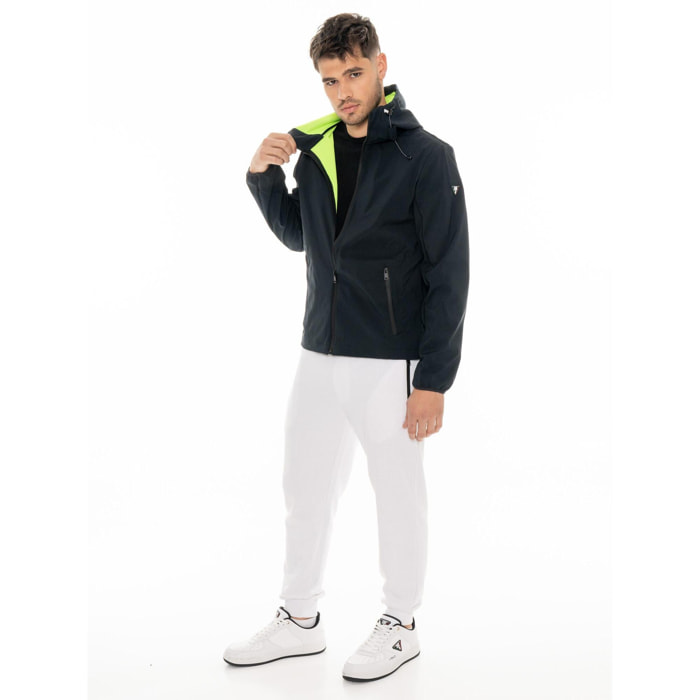Giacca da uomo impermeabile con cappuccio e zip Leone Boxing Legend