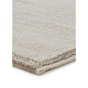 CANDELA Alfombra pelo corto diseño geométrico con relieve en crema, varias medidas disponibles