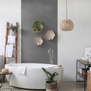 Rouleau adhésif décoratif Vinyle au Mètre - Gris tourterelle - Sticker Lavable Imperméable Mur Cuisine Meubles