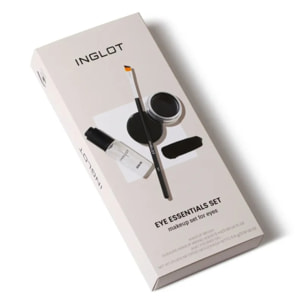 INGLOT Eye Essential, Set de maquillaje para eyeliner, Nuestro best seller de ojos en un solo set, Duraline + Eyeliner + Brocha biselada 31T, Set de delineado.