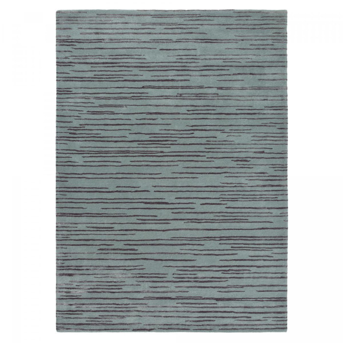 Tapis salon et chambre fait à la main en laine motif faux uni