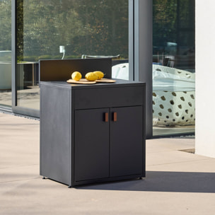 Module de cuisine extérieure acier 2 portes L80cm THIRA