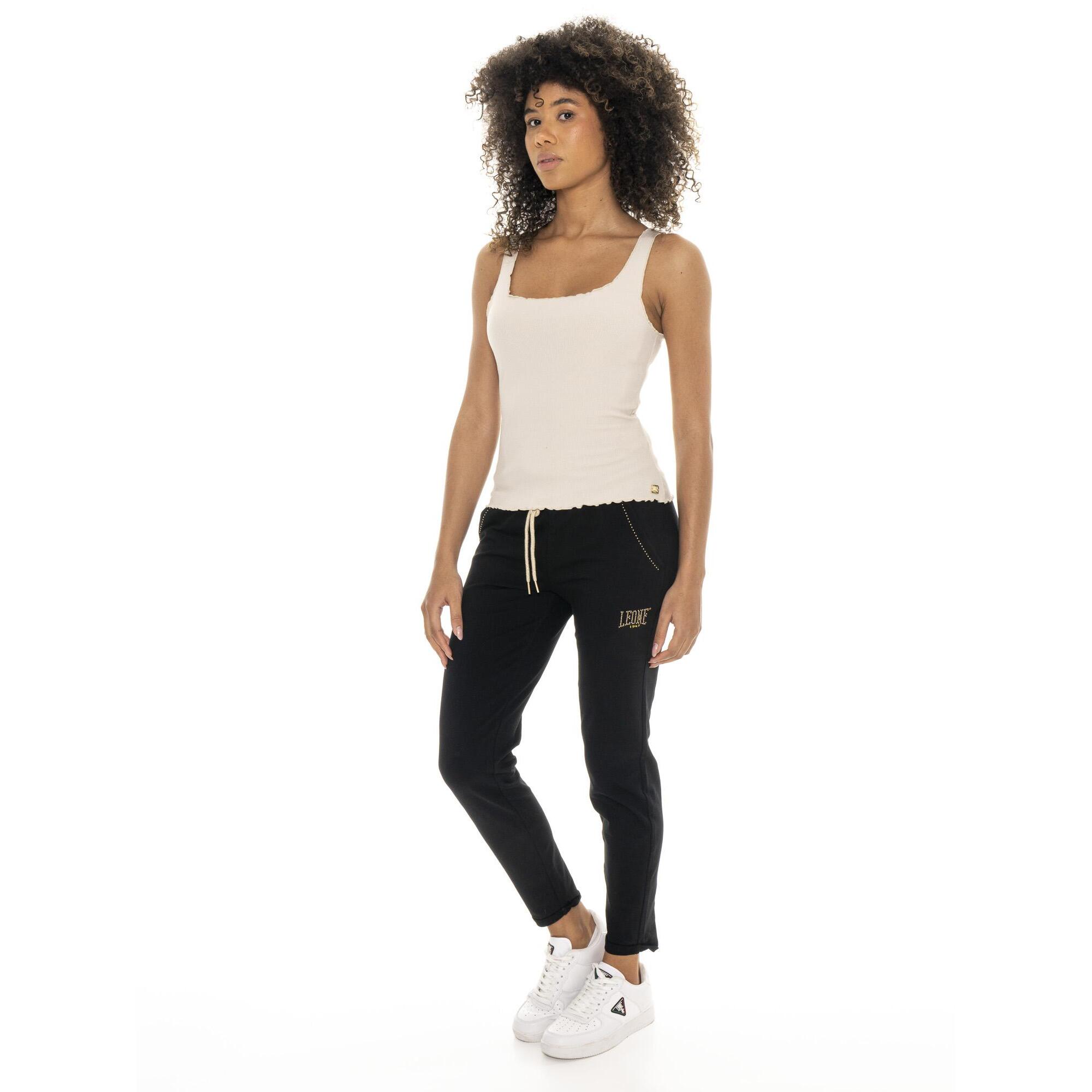 Camiseta de tirantes mujer Leone Chic Gold canalé elástico