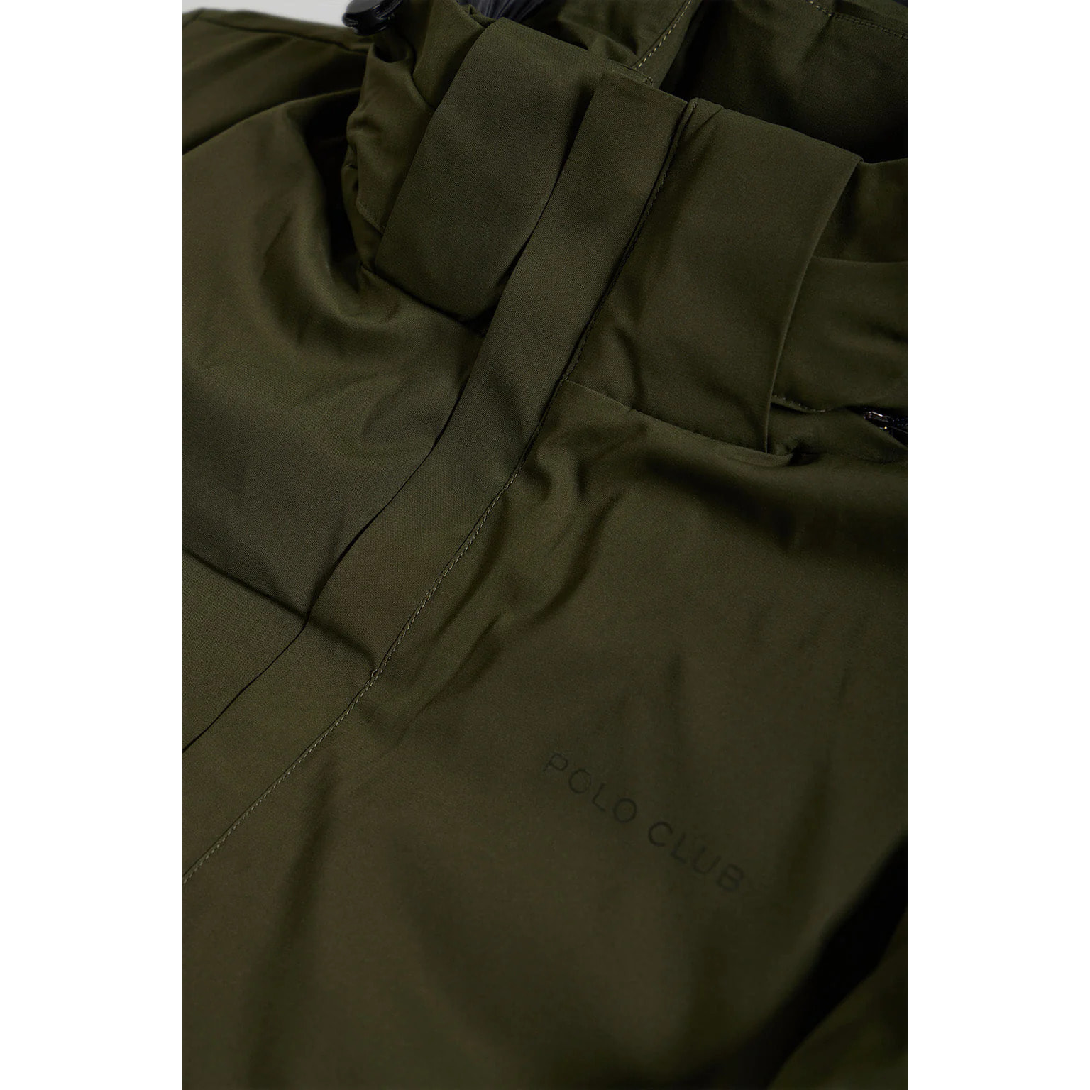 Parka técnica verde con capucha y detalles Polo Club