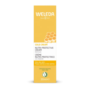 WELEDA - Duo Crème Nutri-protectrice Cold Cream - Soin protecteur intensif  - Protège et nourrit - Certifié Natrue**- Tube 30 ml x2