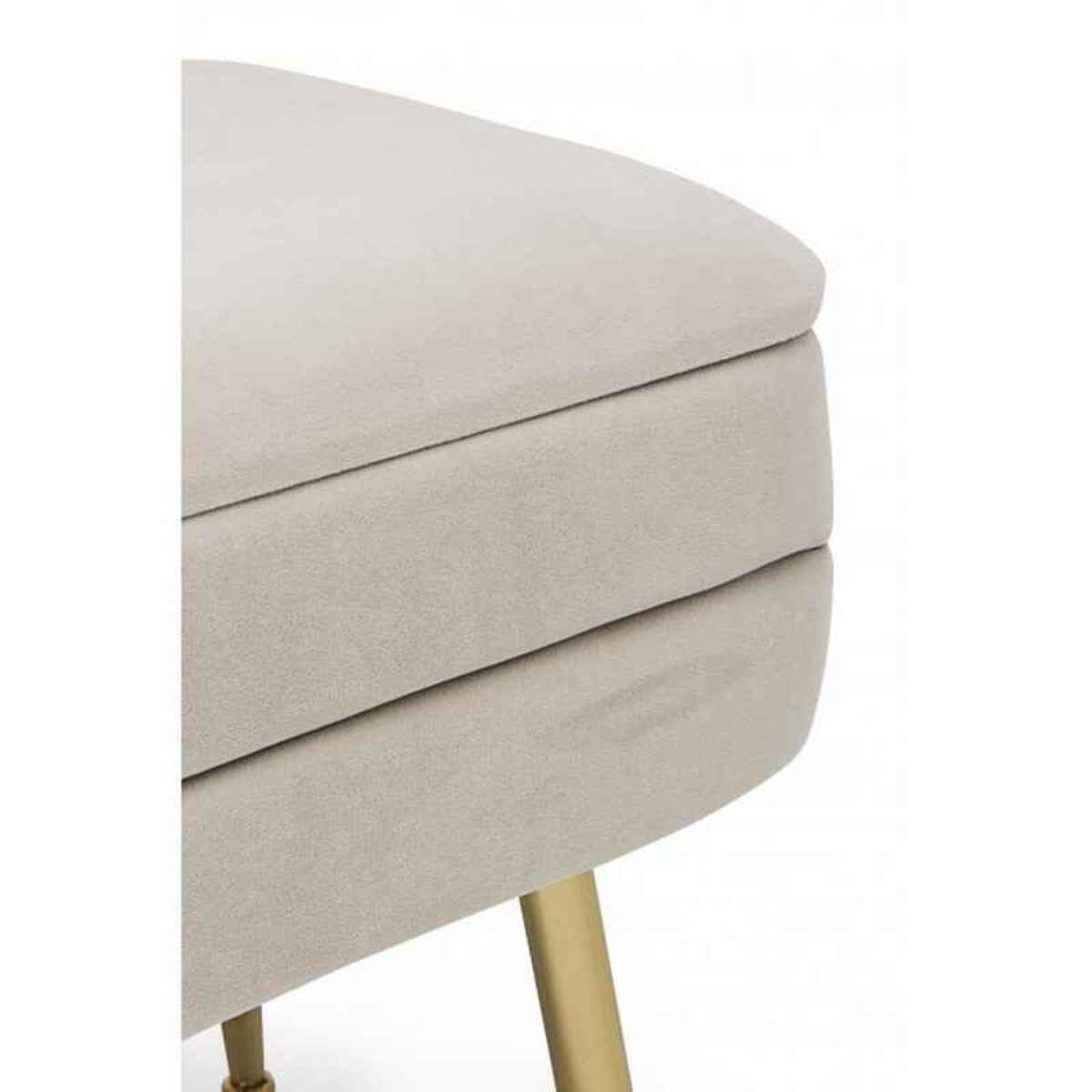 PANCA CONTENITORE PAVLINA BEIGE 50X35X42 cm
