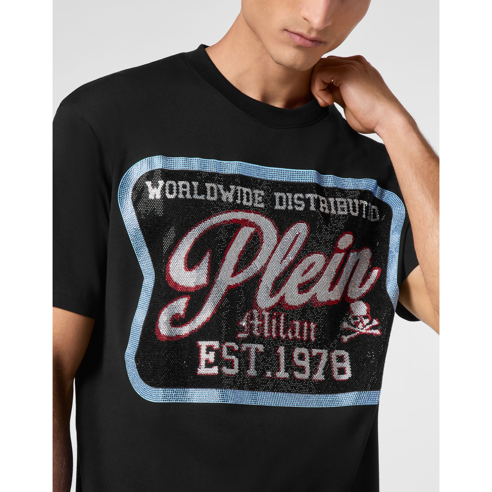 PHILIPP PLEIN Camiseta de cuello redondo y manga corta