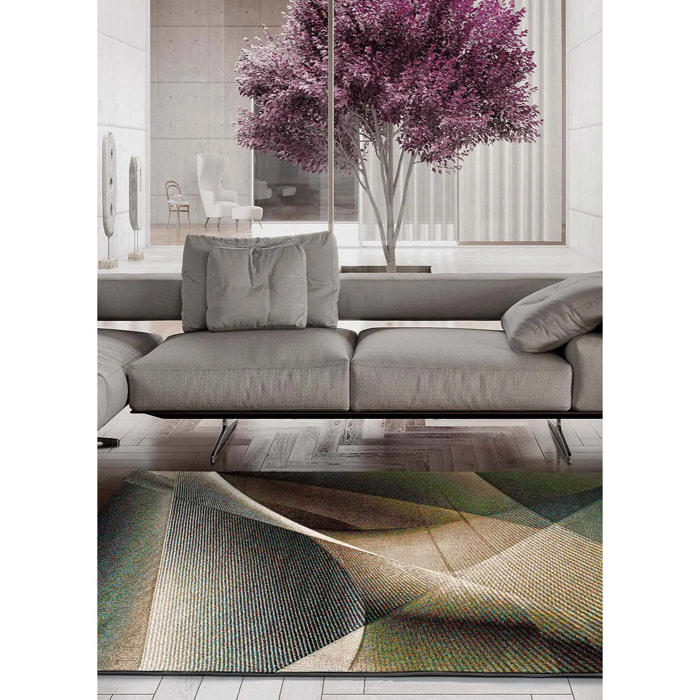 WARHOL Alfombra abstracta de pelo corto multicolor, varias medidas disponibles.