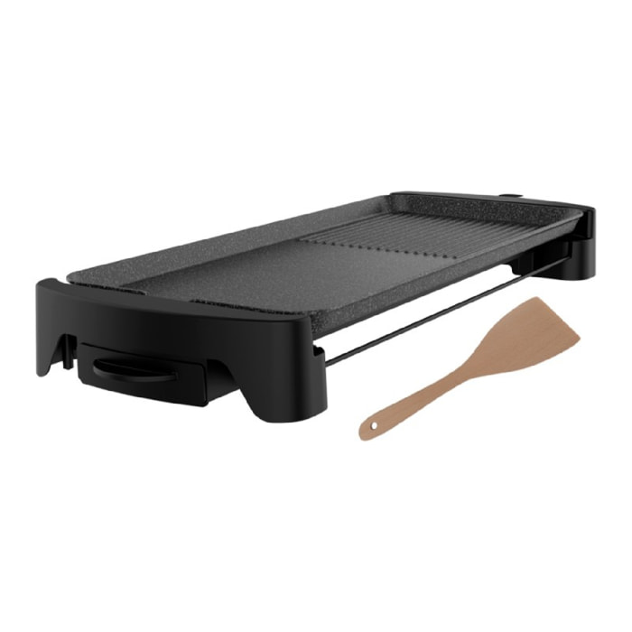 Plancha de Asar Eléctrica Tasty&Grill 3000 RockWater L. 2200 W, Gran superficie