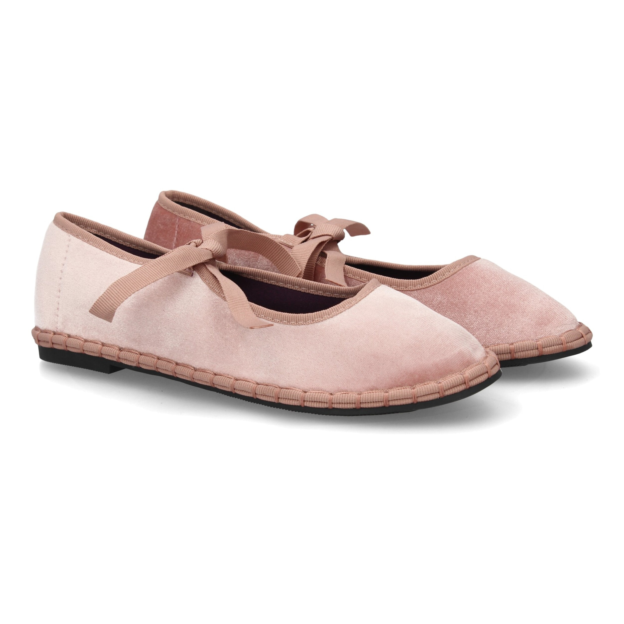 Merceditas de terciopelo con lazo