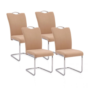 Pack 4 sillas de comedor Dana Tex Beige