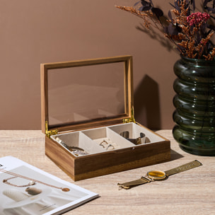 Boite A Bijoux Verre Et Bois