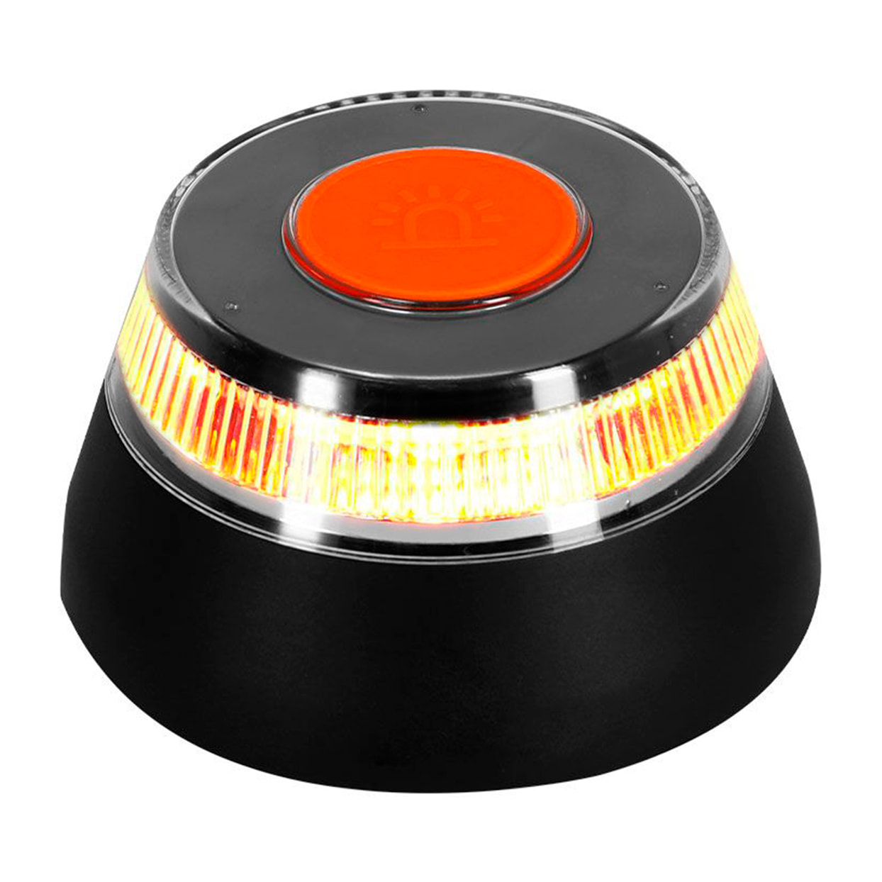 Baliza V16 geolocalizada Kershaw homologada DGT 3.0, LED ámbar 360°, 8 LEDs, visibilidad a 1km, resistente a agua y viento, pilas incluidas.