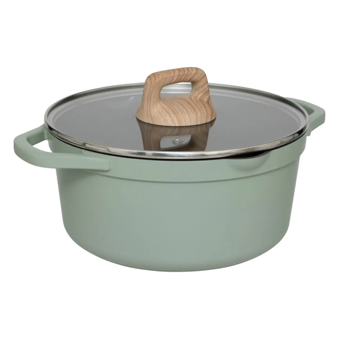 Faitout "Horizon" en aluminium forgé vert D24cm