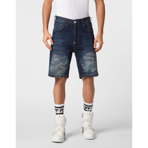 PHILIPP PLEIN PANTALONES CORTOS DE MEZCLILLA FORMENTERA FIT
