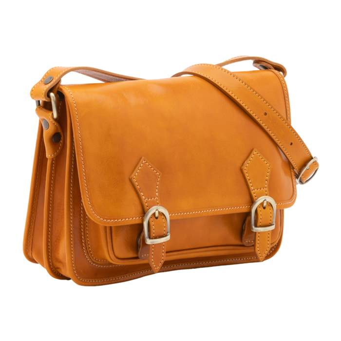 Borsa a tracolla  da donna In Vera pelle Made in Italy 27,5x22x12 cm