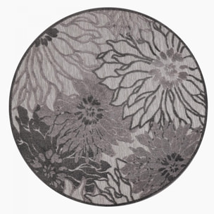 Tapis extérieur tissé kilim rond MEKO