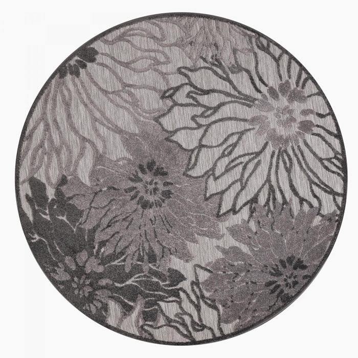 Tapis extérieur tissé kilim rond MEKO