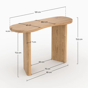 Console en bois massif de mindi - Brandan