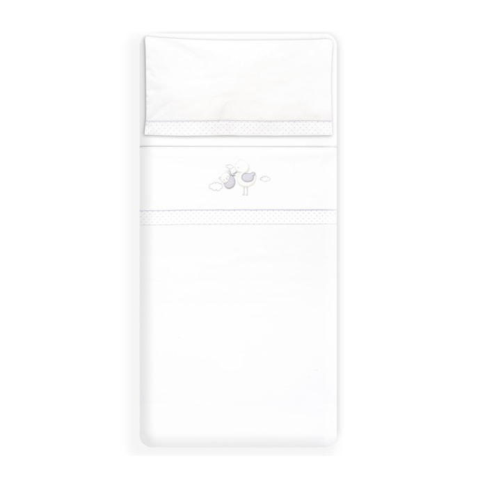 Triptico Minicuna Cigueña Oso Bco/Gris