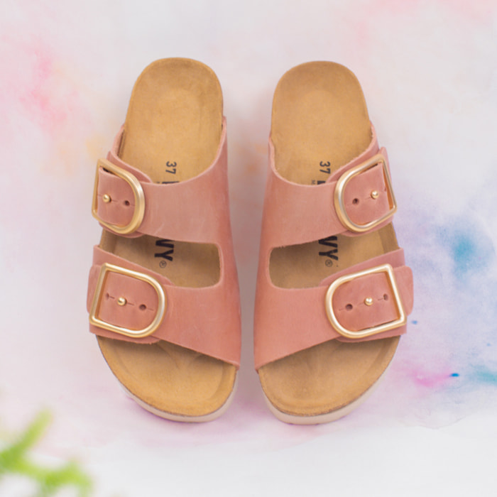 SANDALO CON ZEPPA BILLOWY ROSA