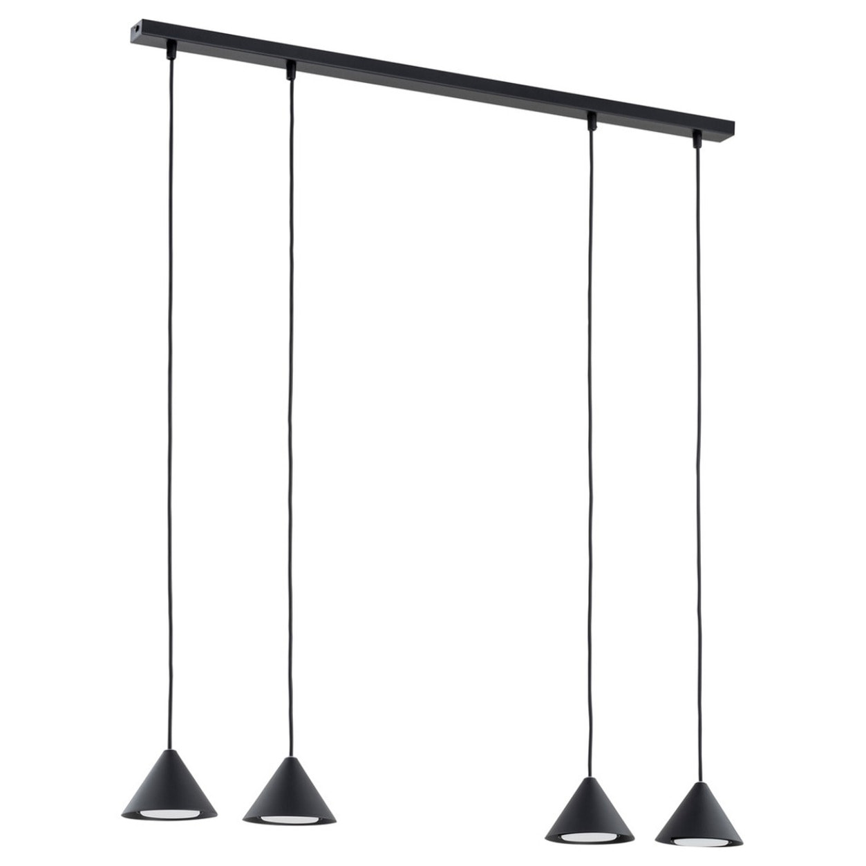 Lampada a sospensione ELIT 4 in acciaio nero opaco