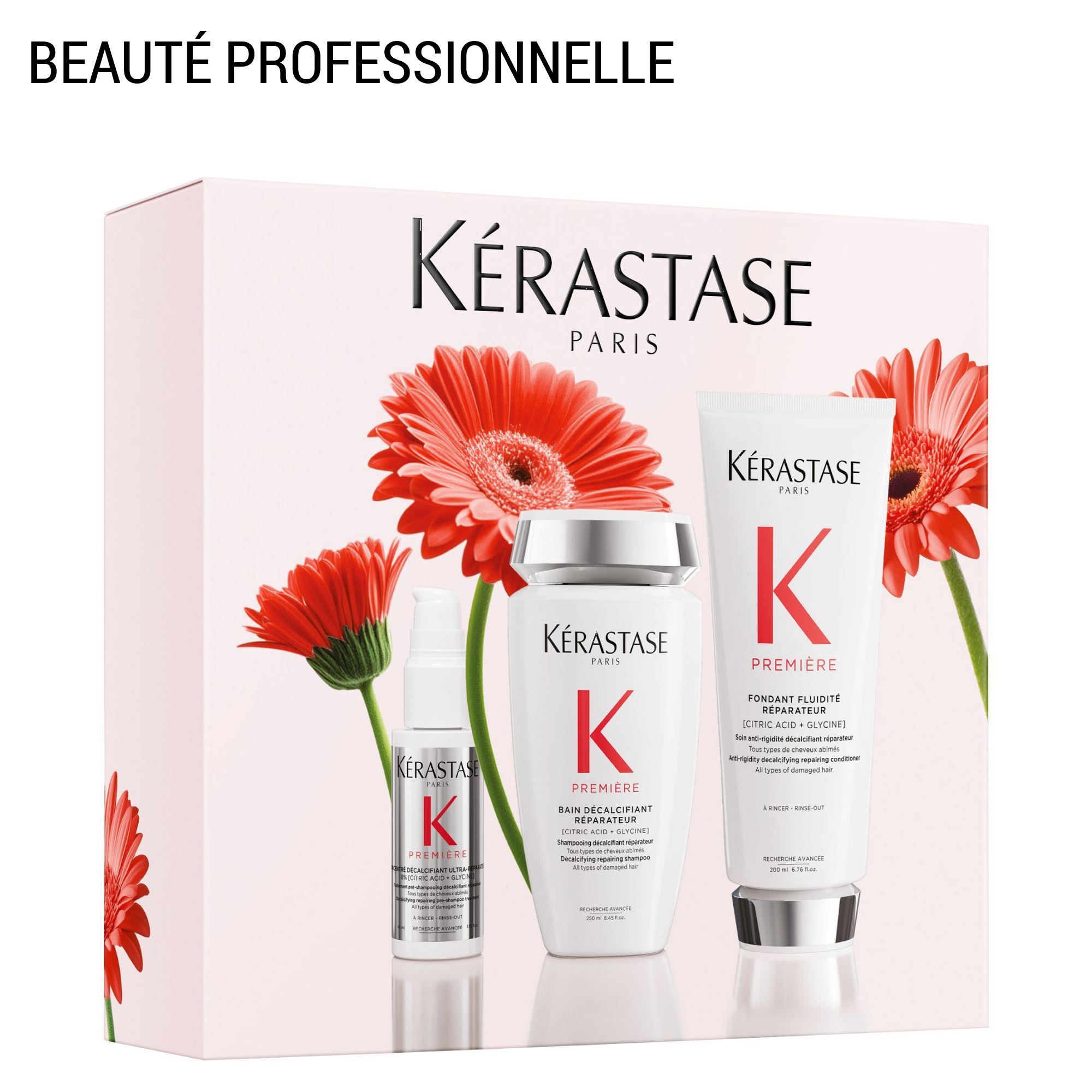 Première - Coffret Trio Traitement Bain Décalcifiant Réparateur 250ml + 2 Produits