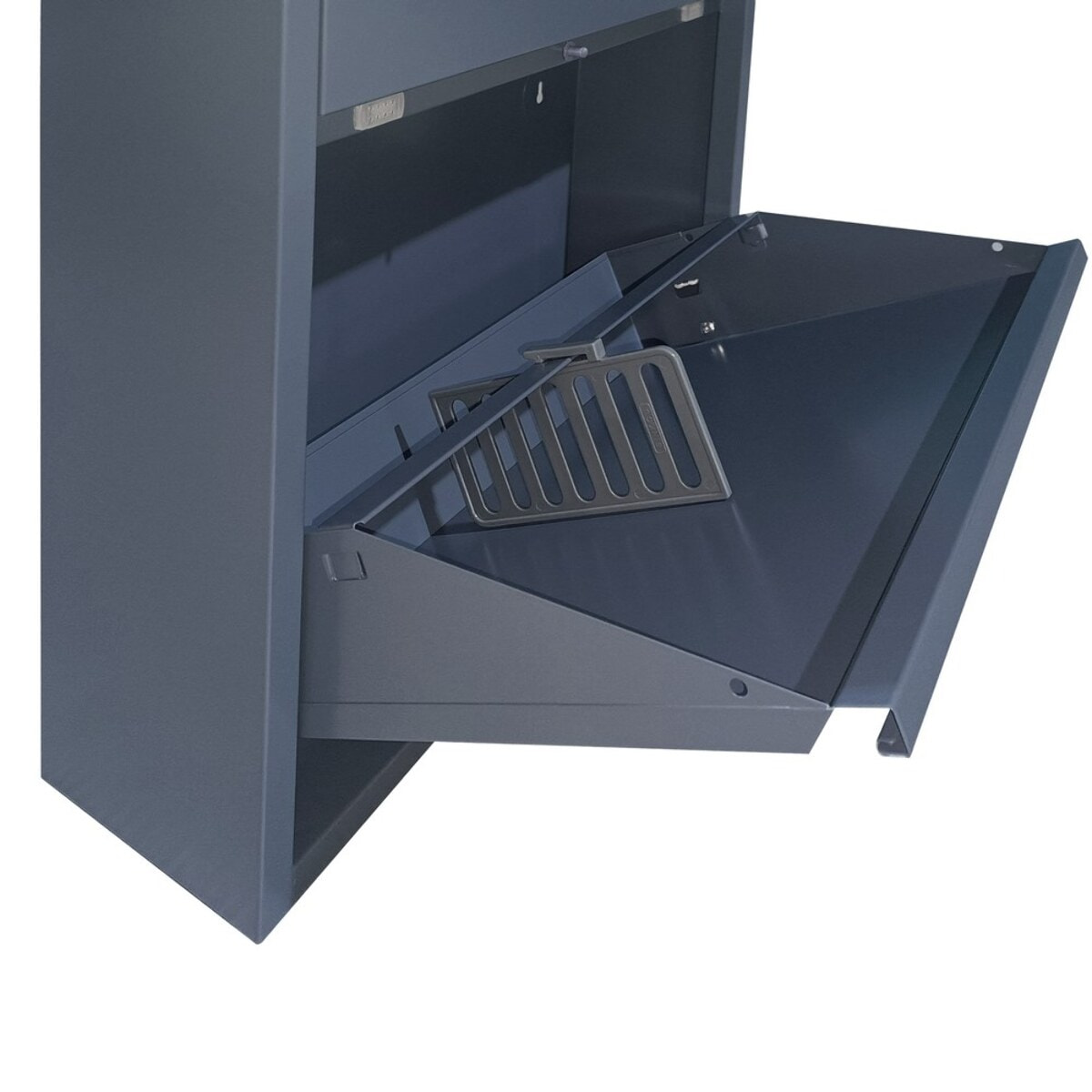 Scarpiera salvaspazio 2 ante in metallo ceruleo - Emy