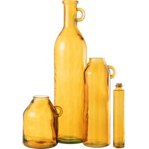 J-Line vase Bouteille Cylindre - verre - ocre - 75 cm de hauteur
