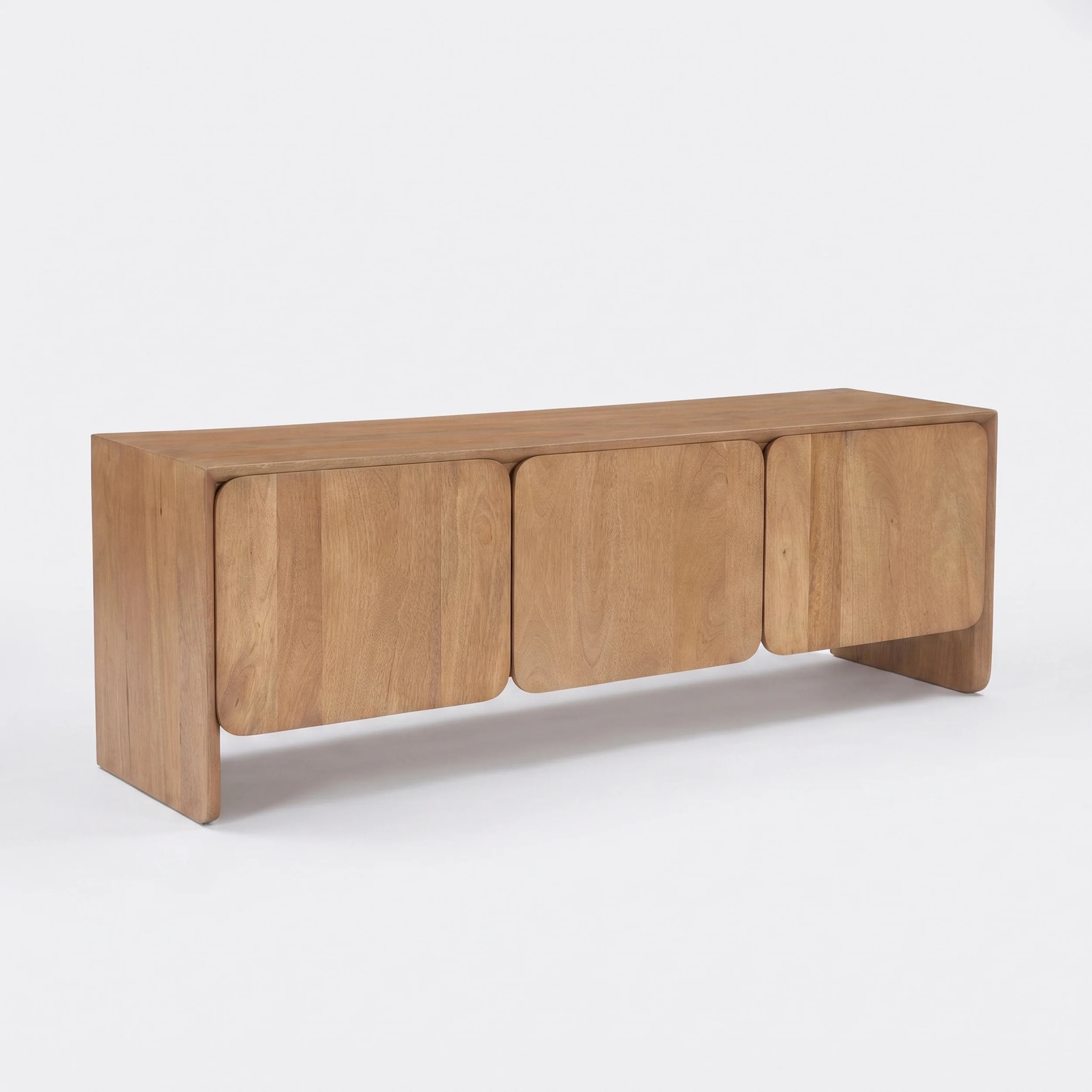 Meuble TV en bois de manguier marron clair - Achille