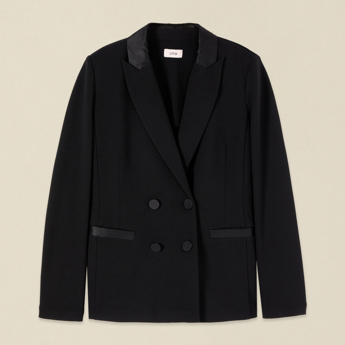 Oltre - Blazer doppiopetto con bottoni foderati - Nero