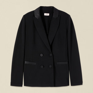 Oltre - Blazer doppiopetto con bottoni foderati - Nero