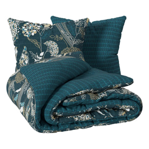 Parure de lit "Art Déco Paon" en coton 240x220 cm