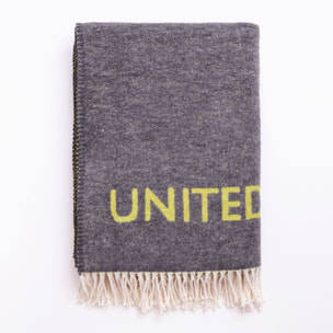 Manta 60% algodón y 40% de tejido acrílico en marrón y verde