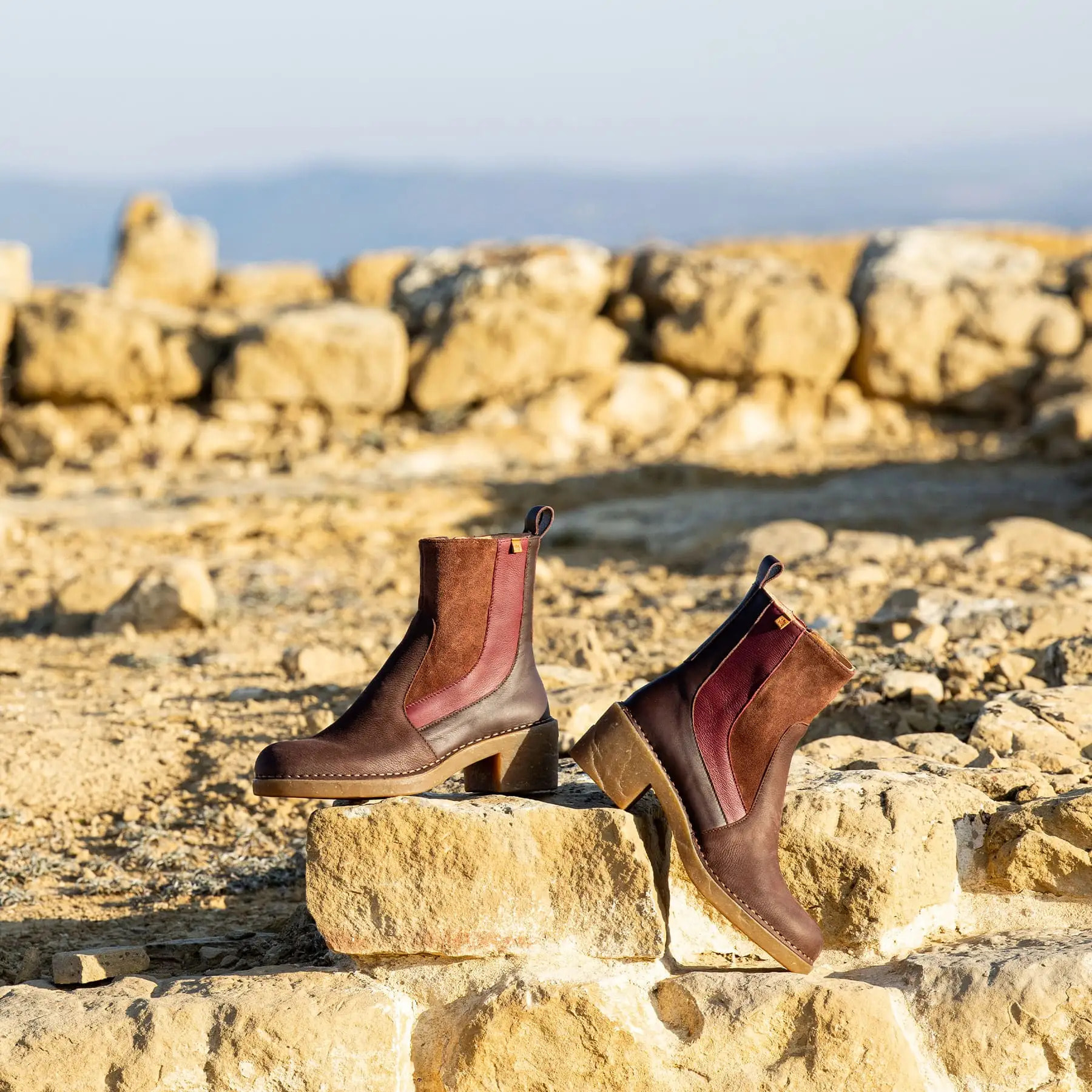 Botines con tacón N5668 MULTI LEATHER FOREST / TICINO color Forest