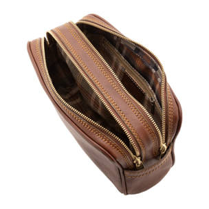 Pochette  unisex In Vera pelle Made in Italy 24x18x7 cm