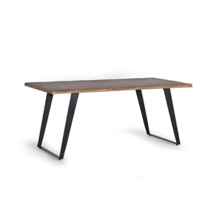 Mesa de comedor - madera de acacia y metal - 78x180x90cm