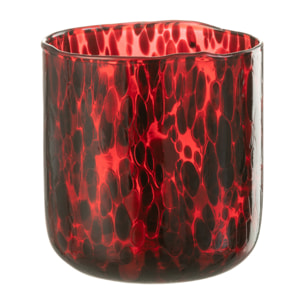 J-Line photophore Tache - verre - rouge/noir - medium