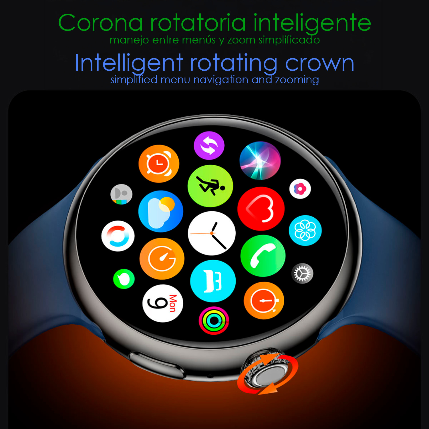 Smartwatch Z12 Pro con monitor de tensión cardiaco avanzado, O2, termómetro. Múltiples modos deportivos. Doble correa.