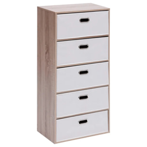 Commode 5 tiroirs Dress Up bois clair
