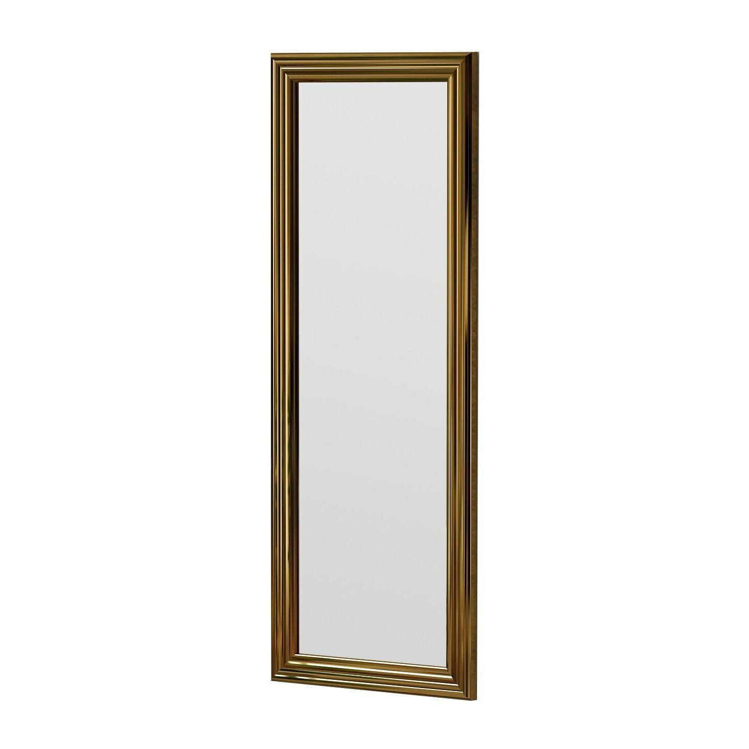 Specchio Dpresicc, Specchiera, Articolo d'arredo a muro, Decorazione con specchio, 40x3h105 cm, Oro