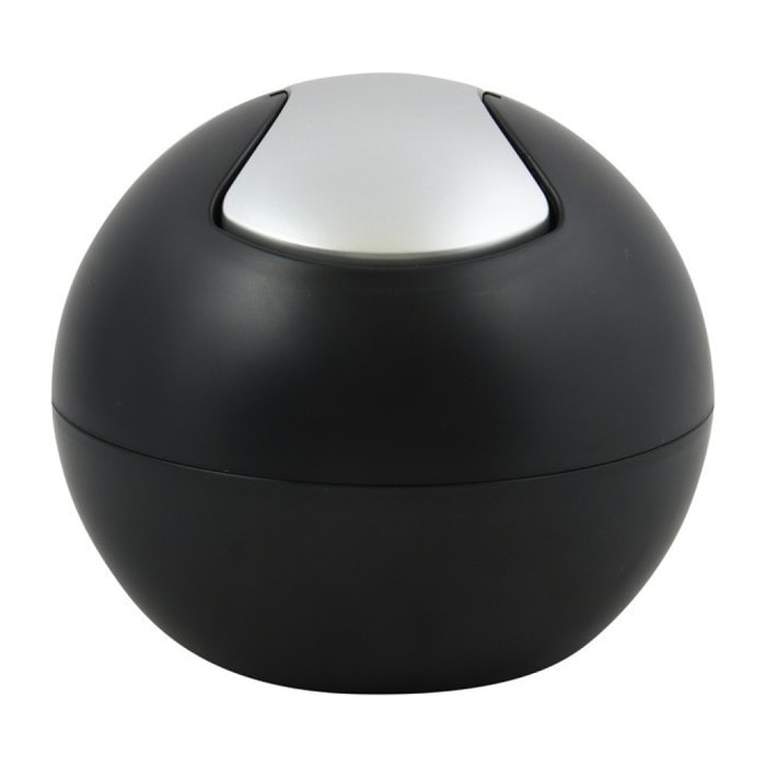 Poubelle à bascule BOWL MATT 1L Noir mat Spirella